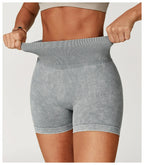 Sand Washed Seamless Yoga Shorts | High-Waist Butt-Lift Workout Shorts