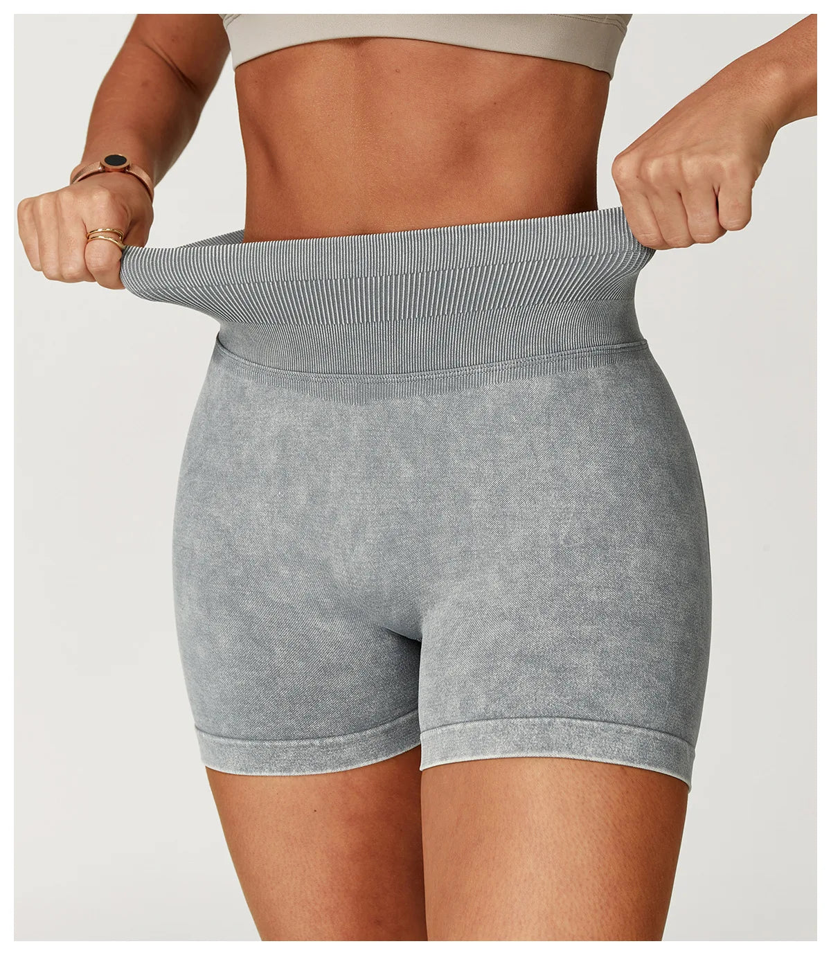 Sand Washed Seamless Yoga Shorts | High-Waist Butt-Lift Workout Shorts