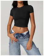 Short-Sleeve Yoga & Running Workout Top