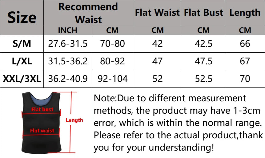 NLW Men & Woman Sauna Vest Waist Trainer