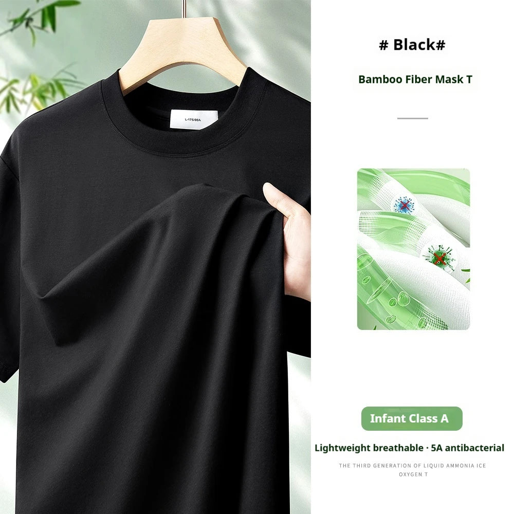 NLW Men Premium Bamboo & Cotton Cool Tee – Ultra-Soft Moisture-Wicking Summer T-Shirt