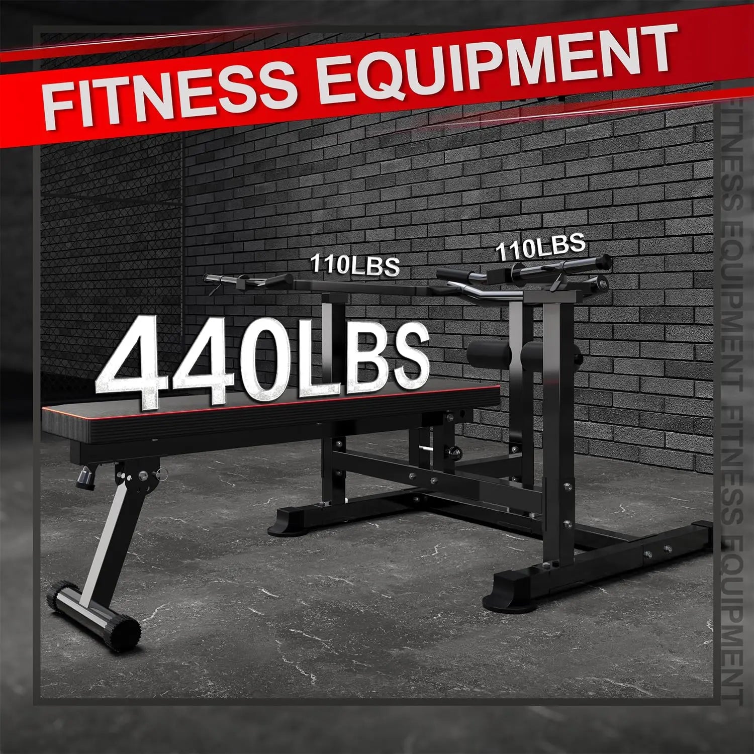 NLW 4-in-1 Foldable Home Gym Strength Station with Leg Developer & Chest Press Levers