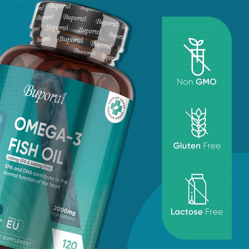 NLW Choice: Pslalae Ultra-Potency Omega 3 Fish Oil (2000mg) – High EPA & DHA for Brain, Vision & Heart Health