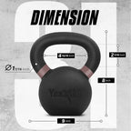 NLW Premium Cast Iron Kettlebell | Strength Training Equipmen