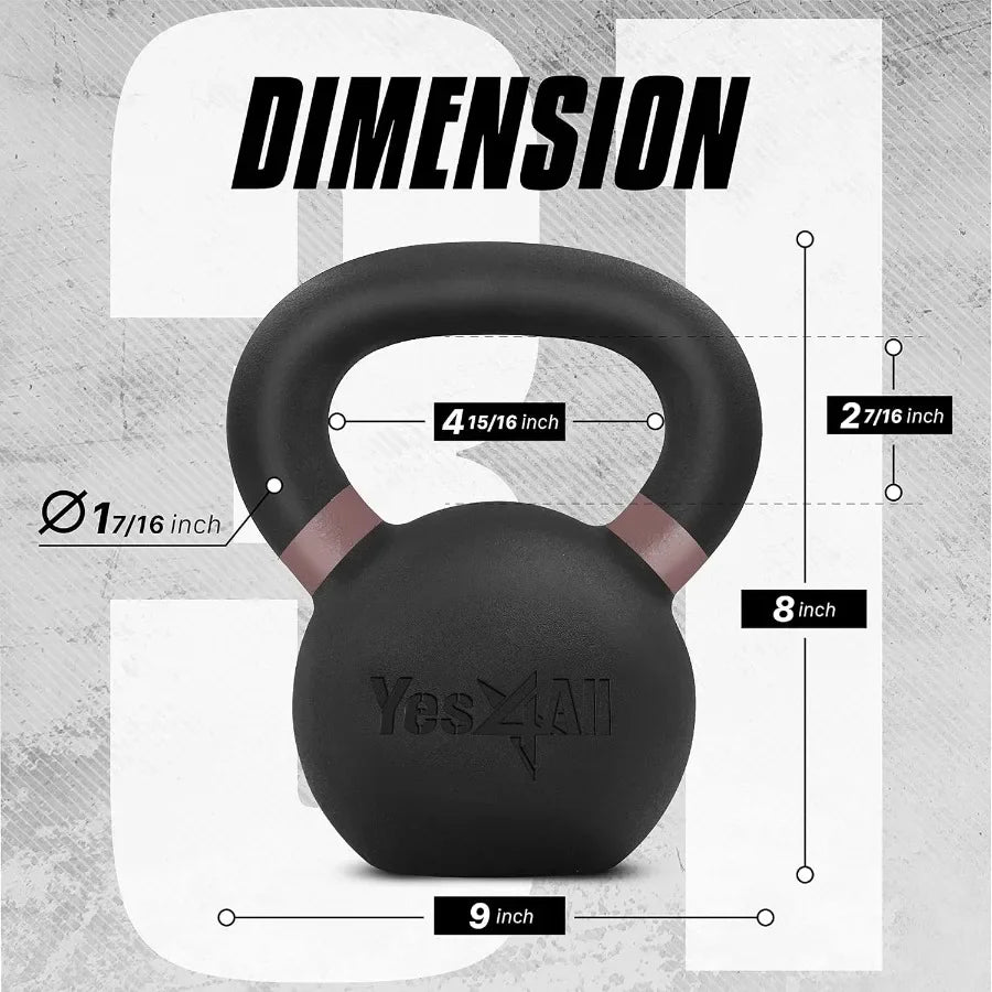 NLW Premium Cast Iron Kettlebell | Strength Training Equipmen