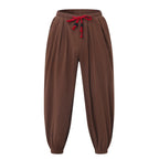 NLW Men’s Oversized Cotton-Linen Wide-Leg Pants