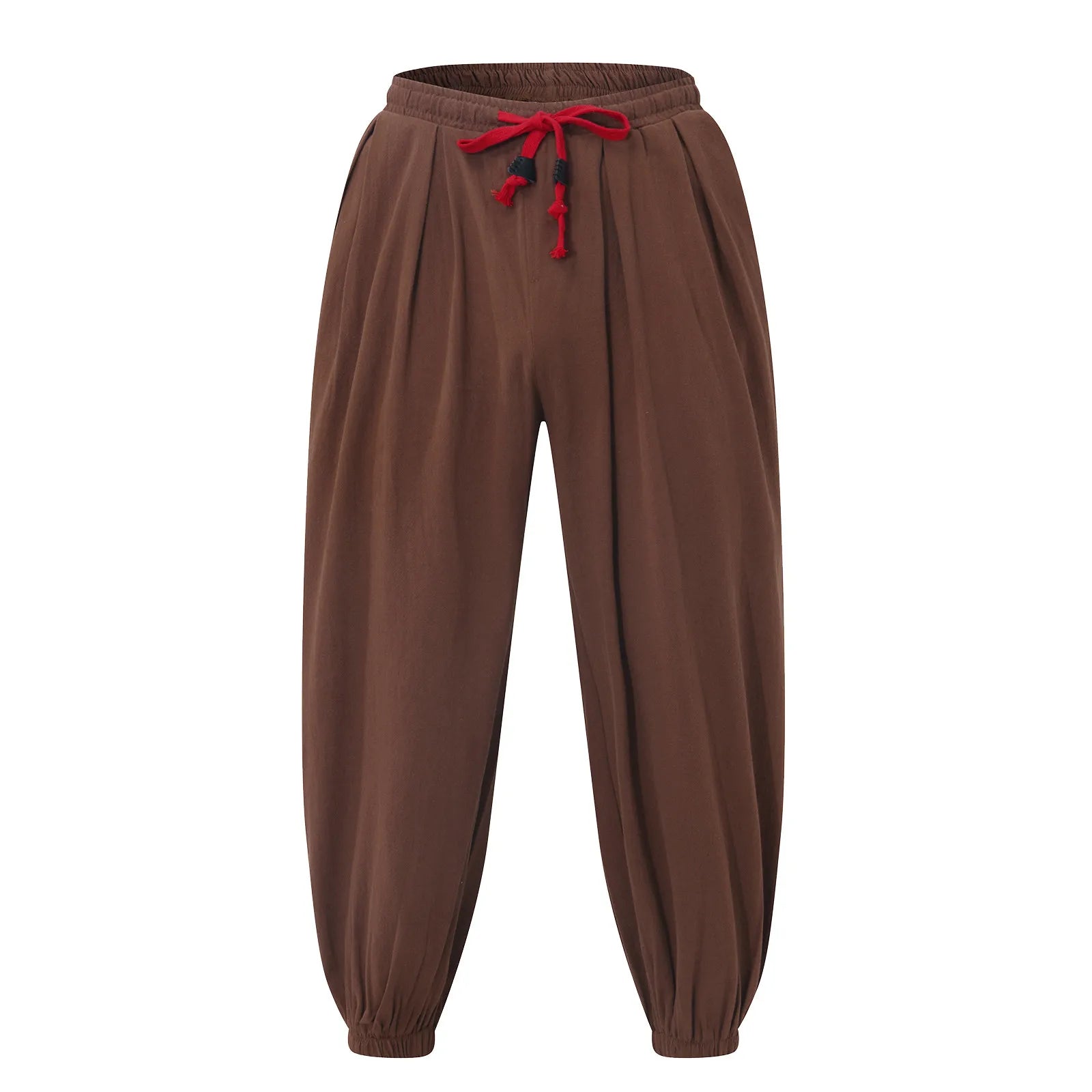 NLW Men’s Oversized Cotton-Linen Wide-Leg Pants