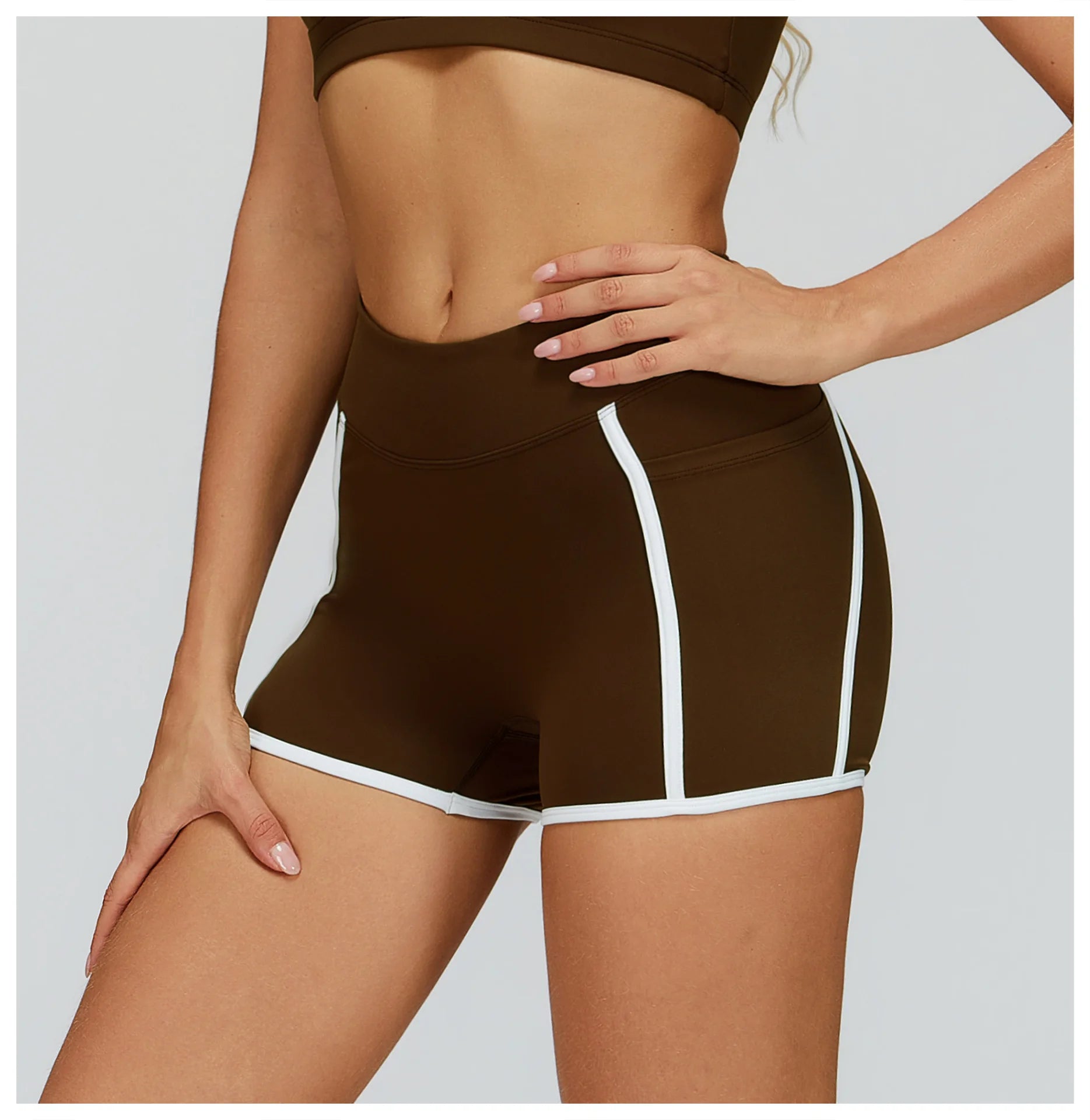 High-Waist Push-Up Yoga Shorts