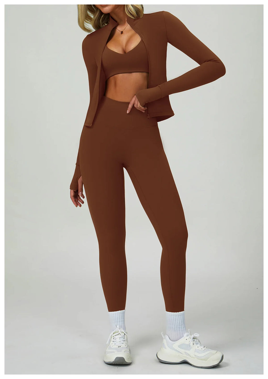 NLW 2-3PCS  Women Fitness Set High Waist