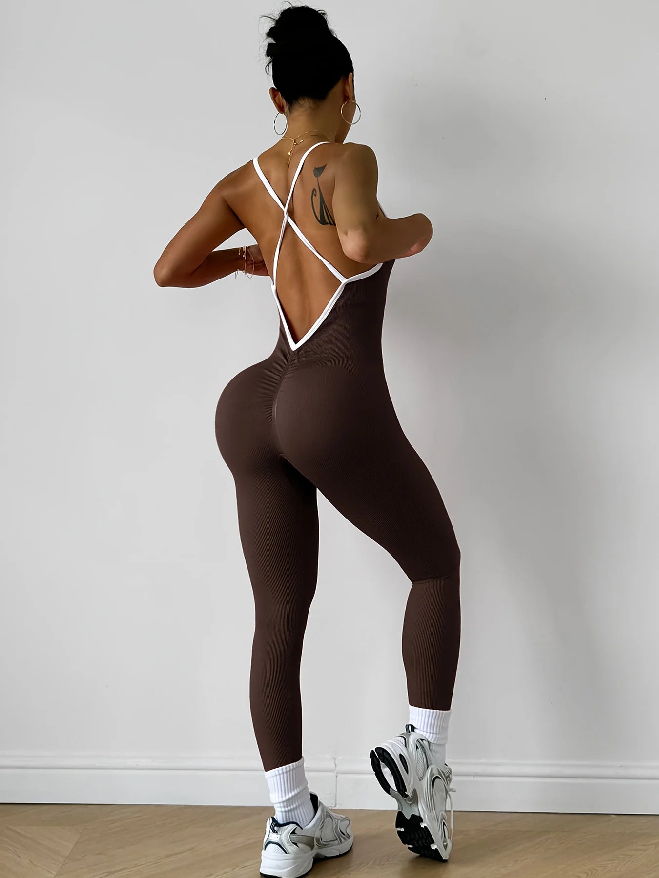 NLW Sleeveless Gym Bodysuit & Workout Romper