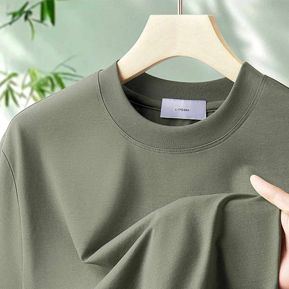 NLW Men Premium Bamboo & Cotton Cool Tee – Ultra-Soft Moisture-Wicking Summer T-Shirt