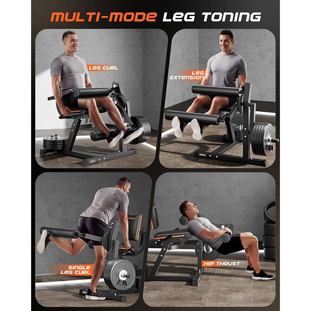NLW 4-in-1 Heavy Duty Leg Extension & Curl Machine – 700 lbs Capacity Home Gym Quad & Hamstring Station