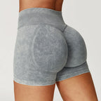Sand Washed Seamless Yoga Shorts | High-Waist Butt-Lift Workout Shorts
