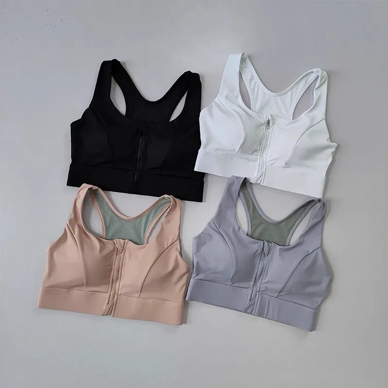NLW High Impact Front Zipper Sports Bra