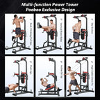 NLW -Pooboo Power Tower Dip Station Pull Up Bar