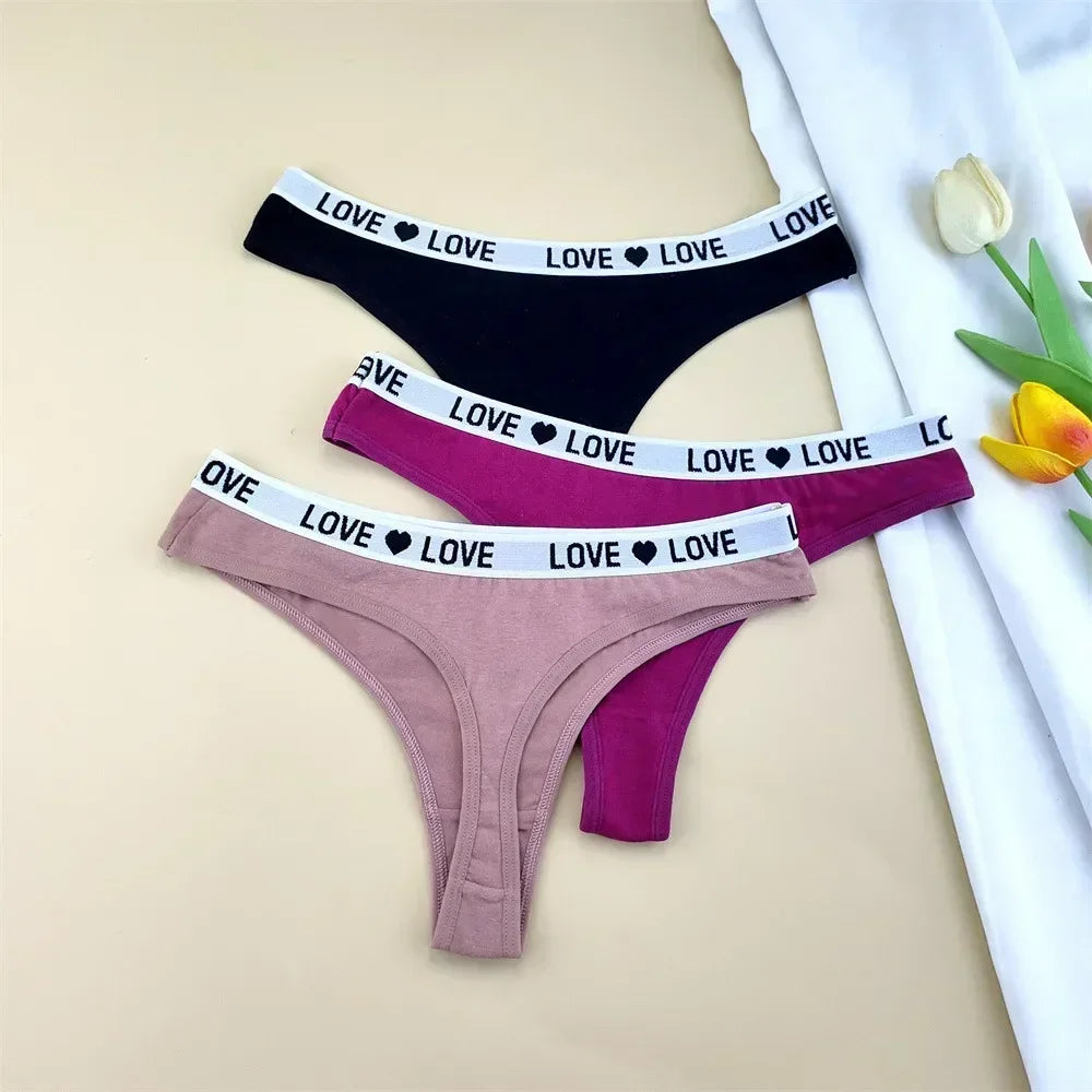 NLW -Love Cotton Thong Pack (3-Pack)