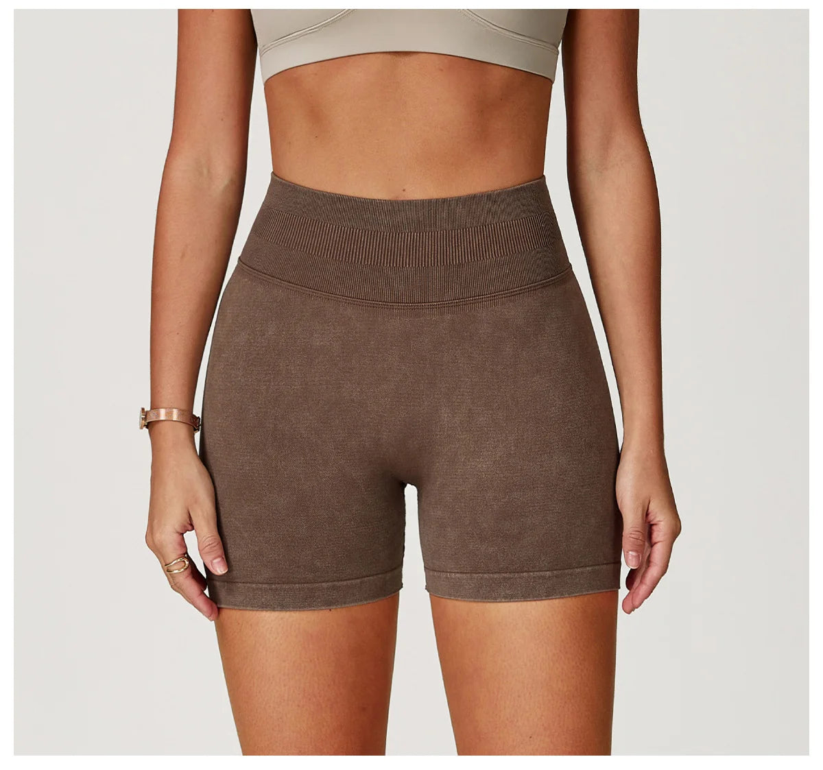 Sand Washed Seamless Yoga Shorts | High-Waist Butt-Lift Workout Shorts