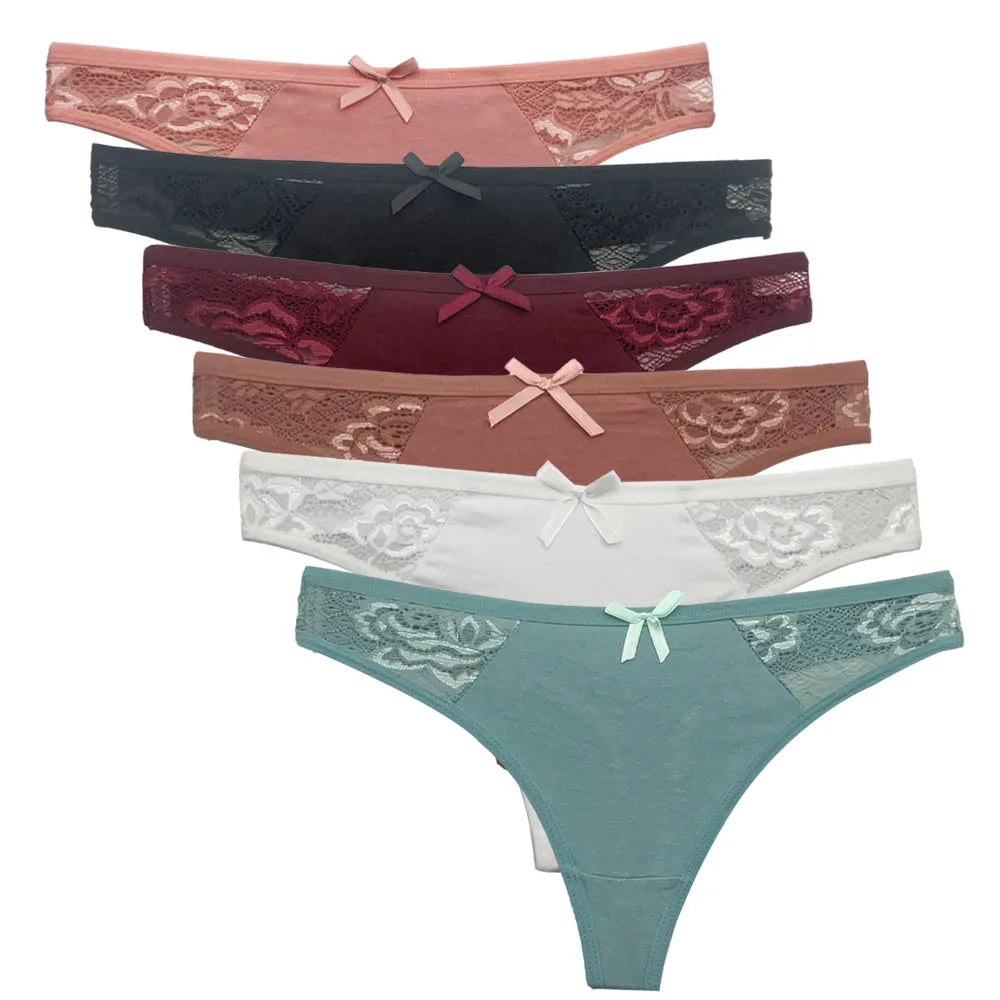 NLW 5-Pack Everyday Solid Cotton Thongs