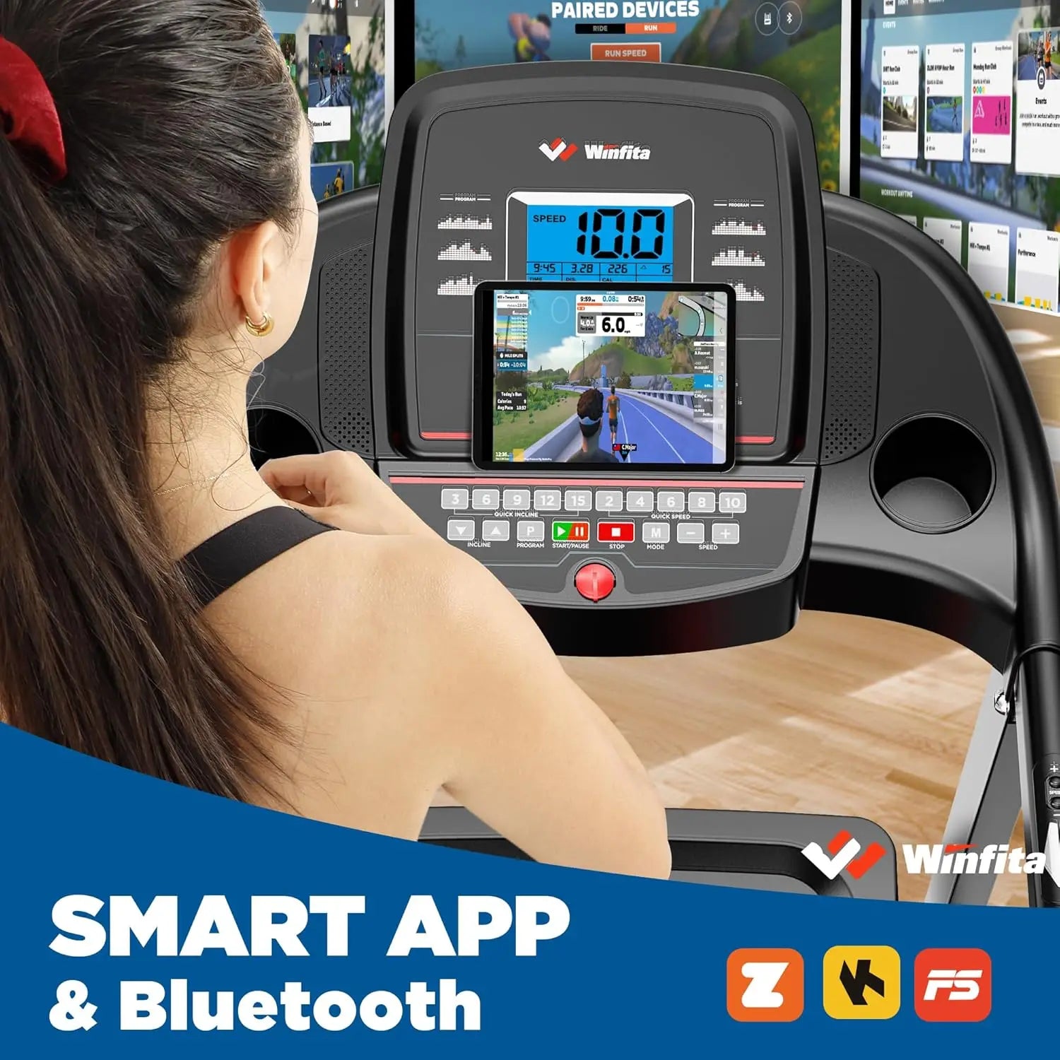 NLW Fitness Pro Treadmill with Bluetooth App