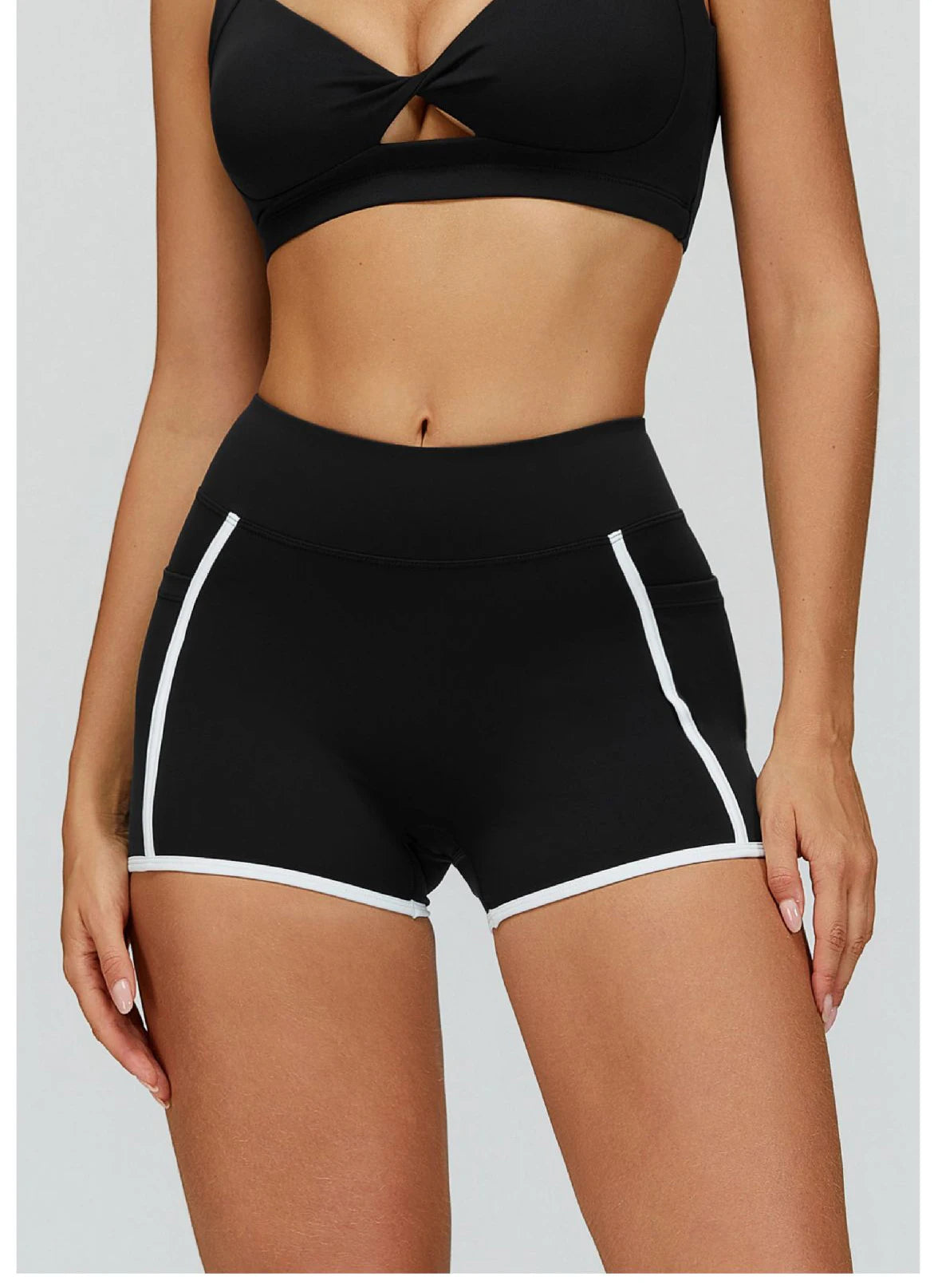 High-Waist Push-Up Yoga Shorts
