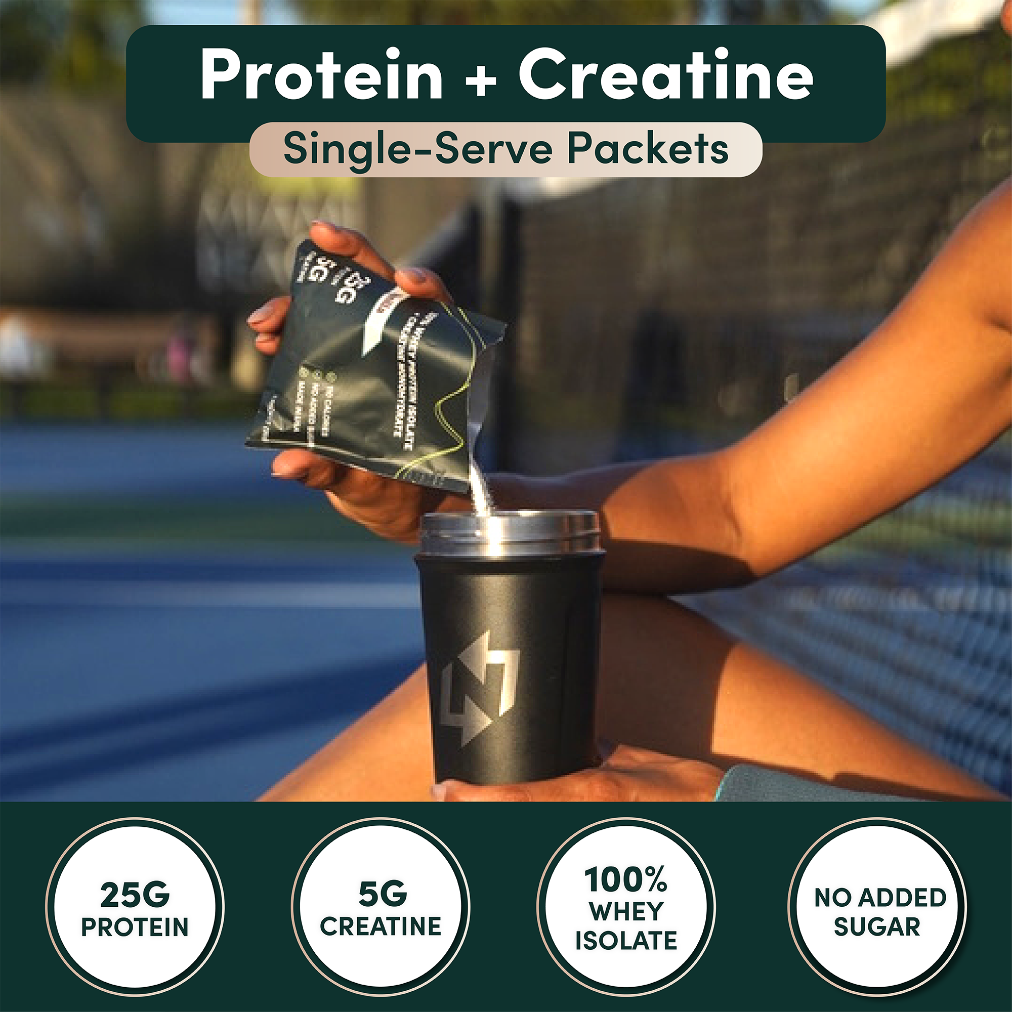 Whey Protein Isolate with Creatine | Single-Serve Packets