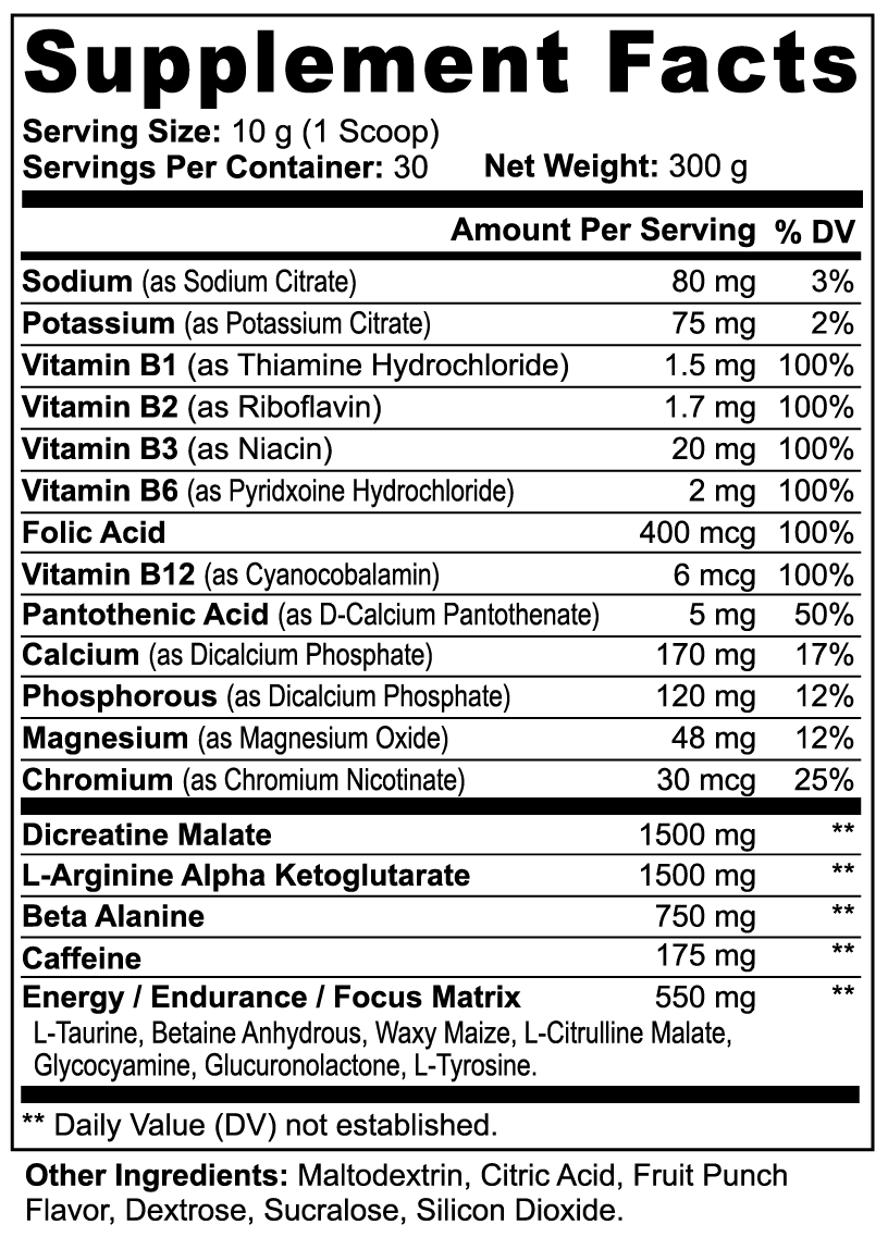 NLW Surge Pre- Workout Powder (Fruit Punch)