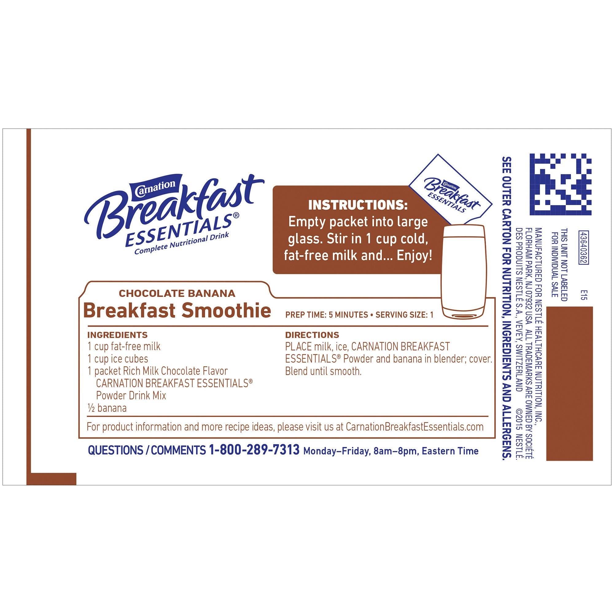 Carnation Breakfast Essentials Powder Drink Mix, Rich Milk Chocolate