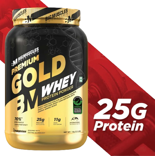 Big Muscles Nutrition Premium Gold Whey Protein-Multiple Flavors