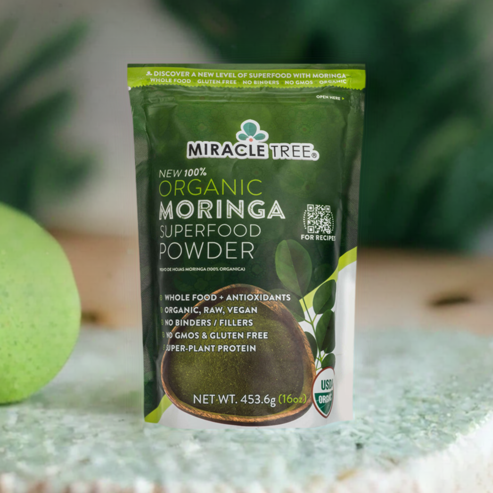 Organic Moringa Powder - 16oz Pouch - Pure Superfood Supplement (1 lb)