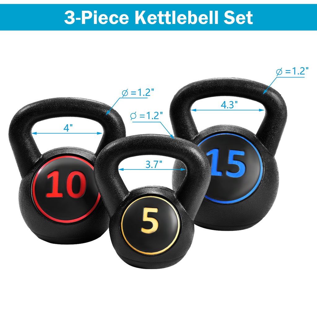 NLW Premium Cement-Filled Kettlebell – Extra-Wide Grip Arm & Strength Trainer